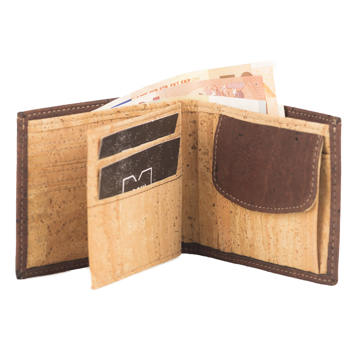 Kakapo Cork Wallet - Unique Unisex Slim Wallet For Men And Women - Tan